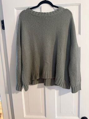Wooden Ships Relaxed Ribbed Crewneck Sweater in Sage